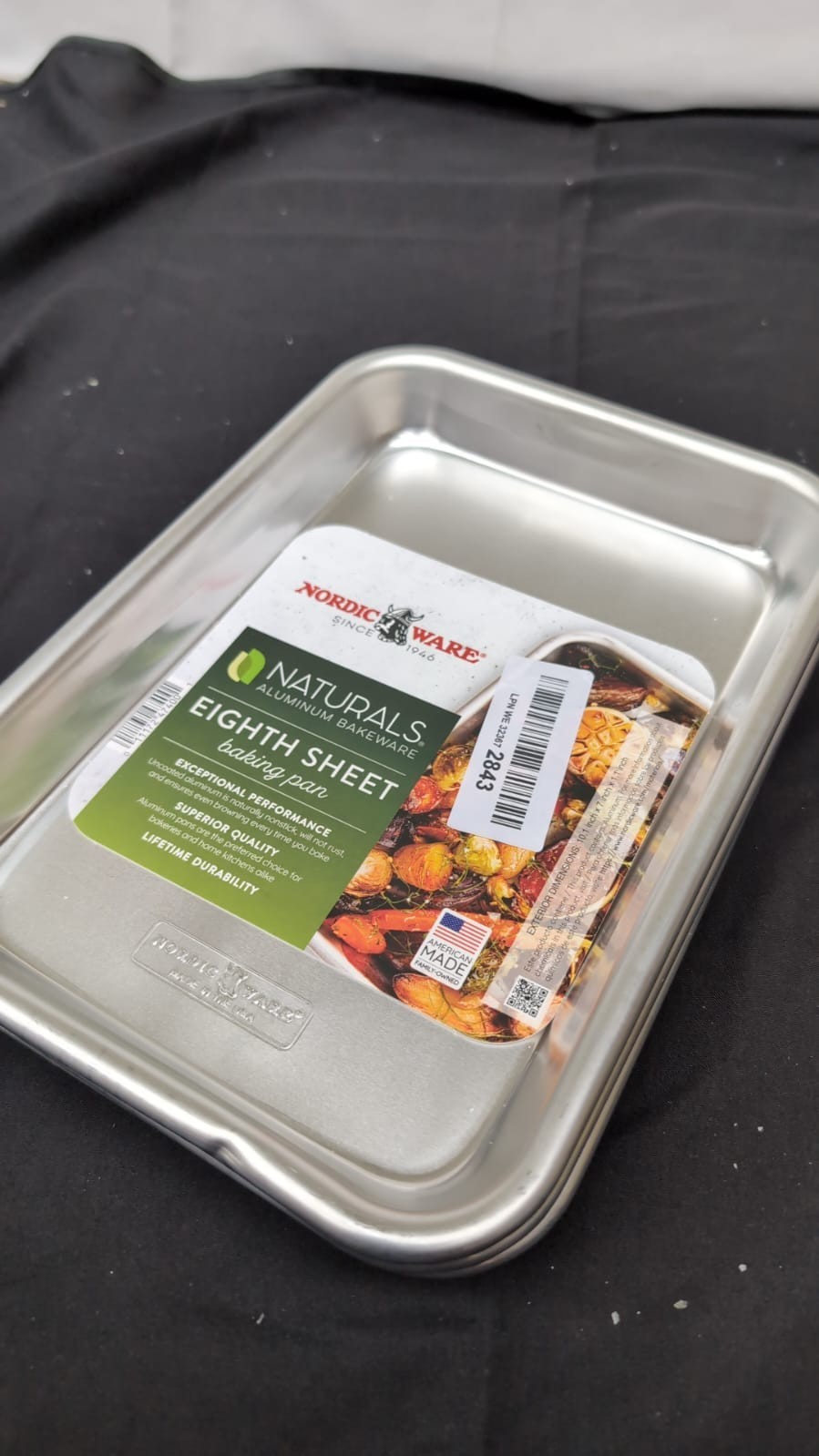 Nordic Ware Naturals Baker's Eighth Sheet Aluminium Tray  3PACK(DENT/ SCUFFED)