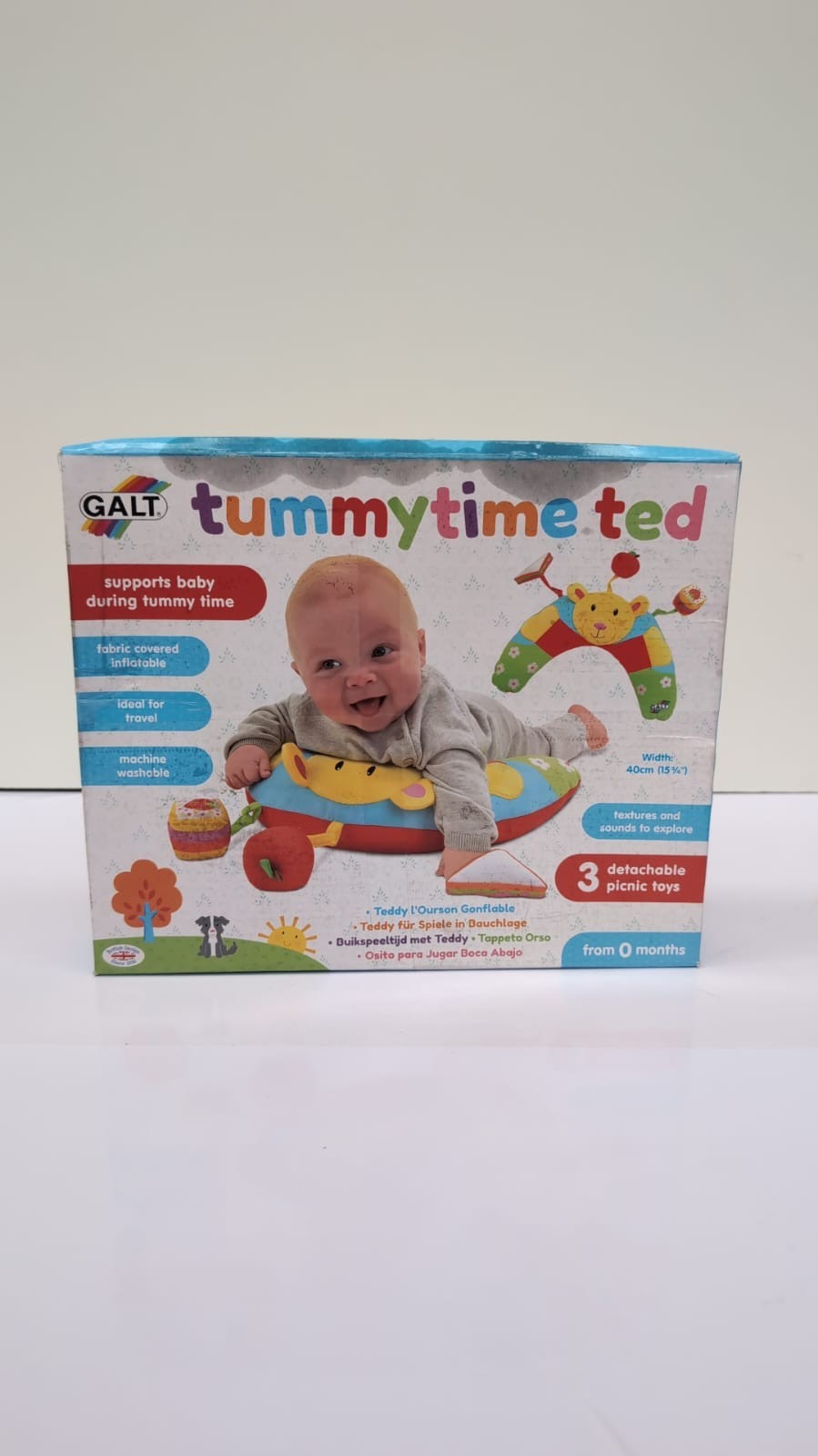 Galt Toys Tummy Time Ted – Baby Tummy Time Pillow 0+ Months (Box Damaged)