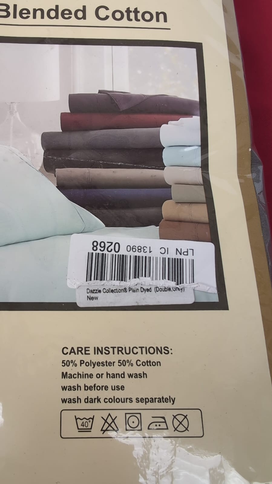 Dazzle Collection Plain Dyed Base Valance Sheets (Gray Double)(PACKAGINGDAMAGED)