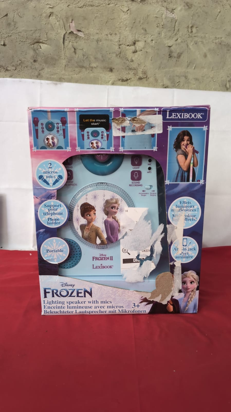 Lexibook, Frozen, Musical Lighting Speaker with 2 Microphones, Demo Songs (USED)