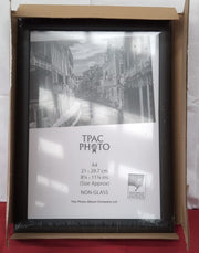 Hampton Frames BLACKWOOD A4 (21x30cm) Black Pine Picture Poster Photo(Non Glass)