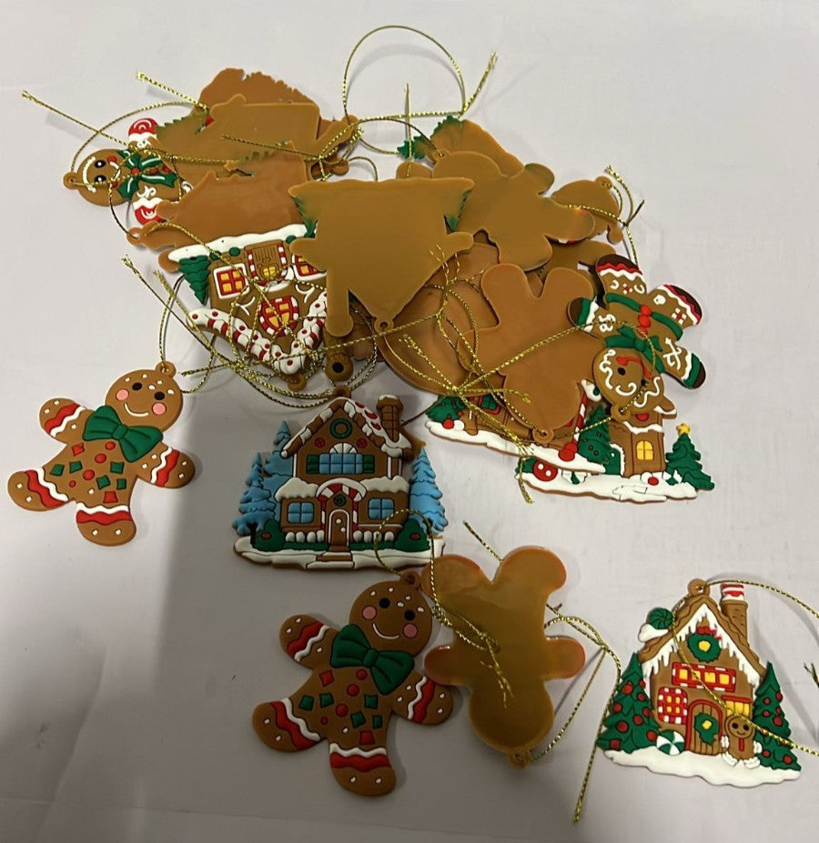 Gingerbread Ornaments for Christmas Tree Decorations (20pcs assorted)