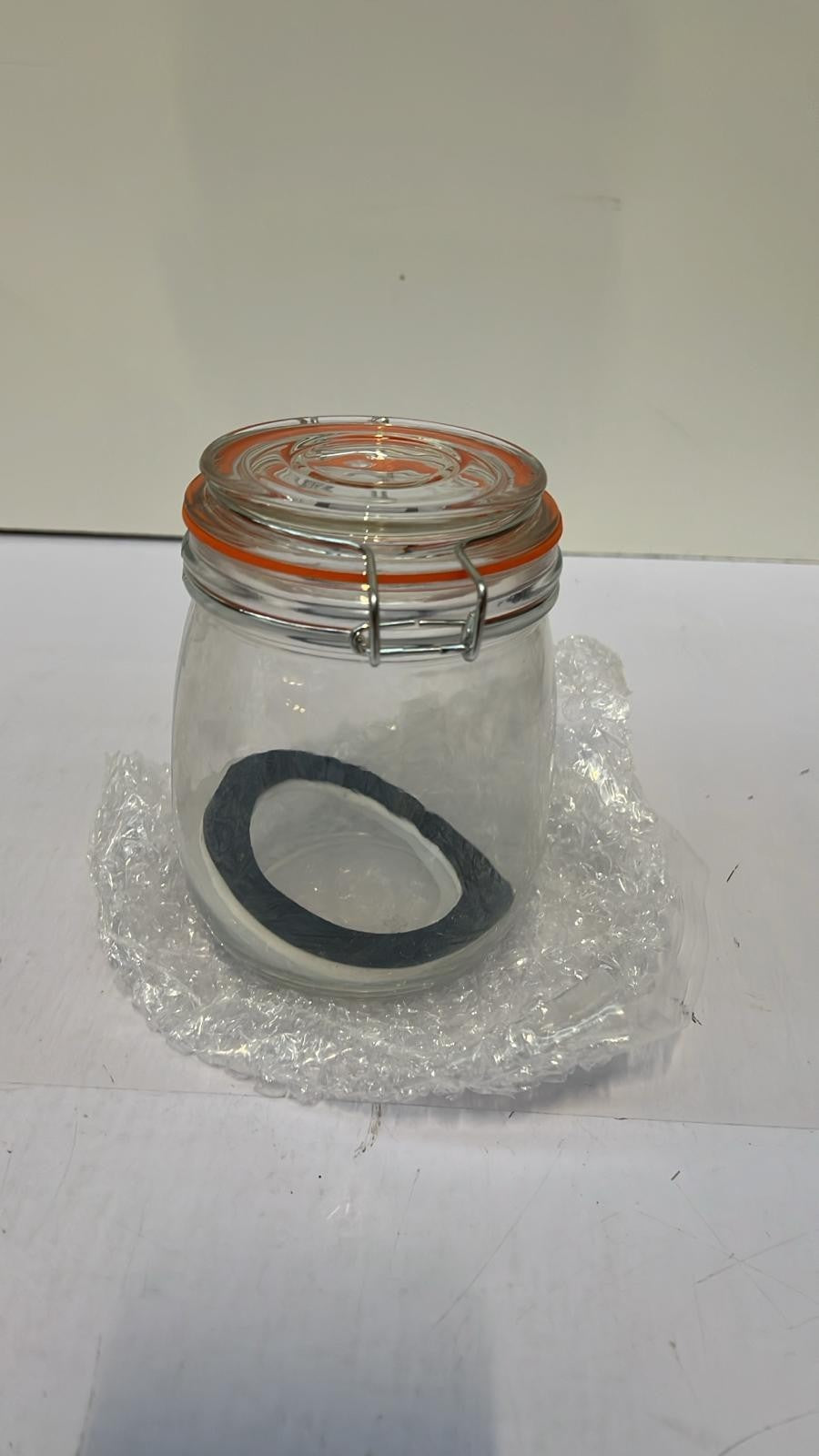 Tableware Glass Jar with Airtight Metal Clip Lid 1 Pack