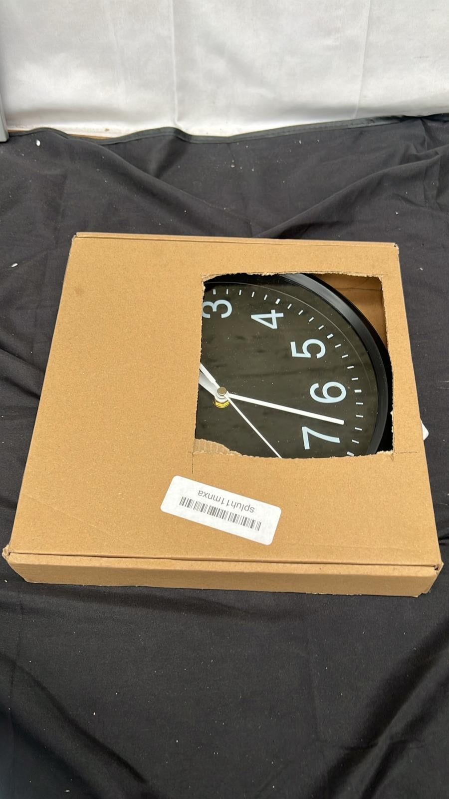 Wall Clock, 12" Non Ticking Silent Quartz Black Wall Clocks, Battery Operated
