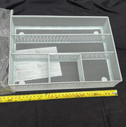 Mesh Drawer Organiser Tray Desk Draw Tidy Office Stationery Storage Pen Holder