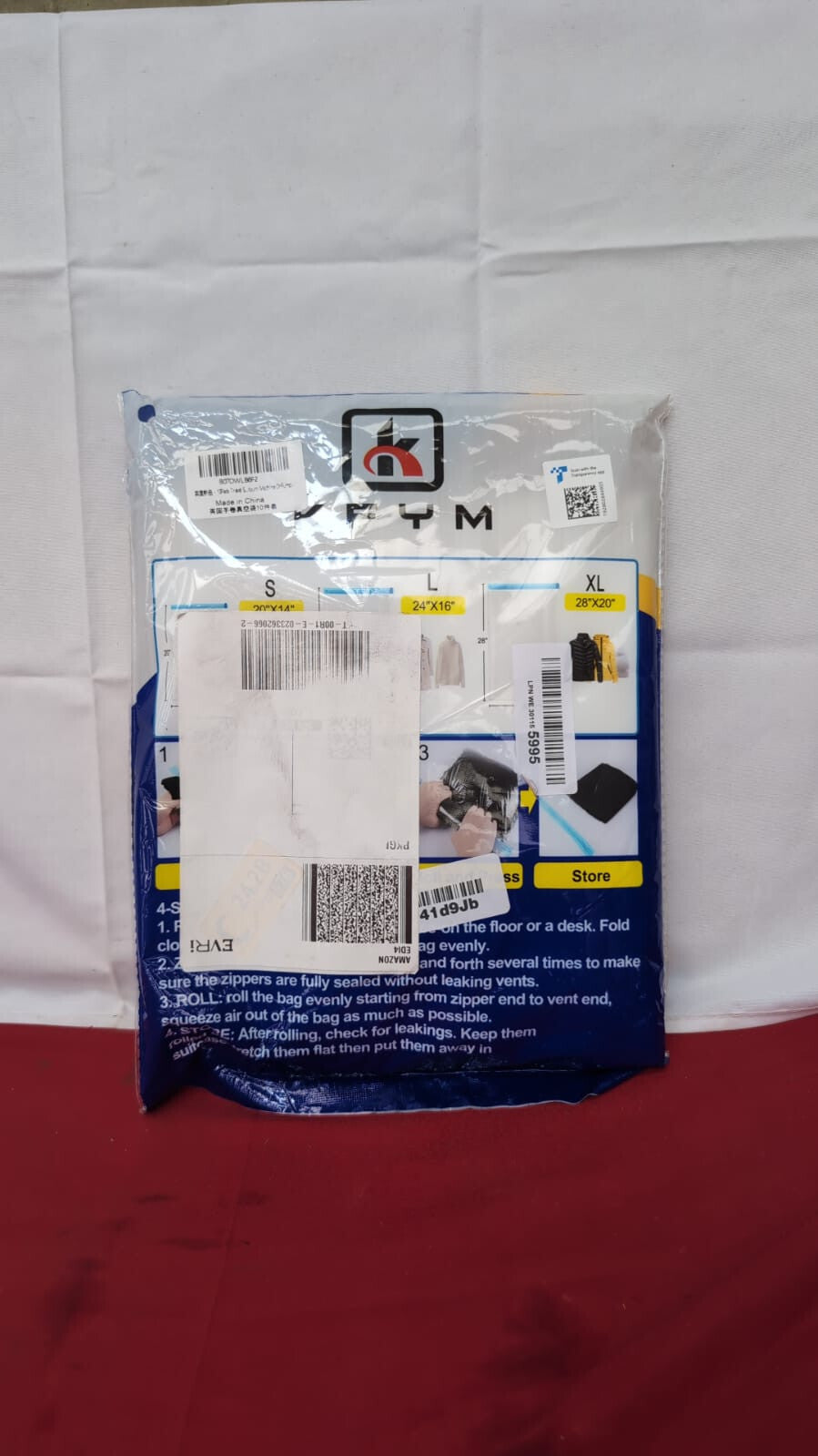 10Pack Travel Space Saver Bags (4 x S, 3 x L, 3 xL), Reusable KFYM Vacuum