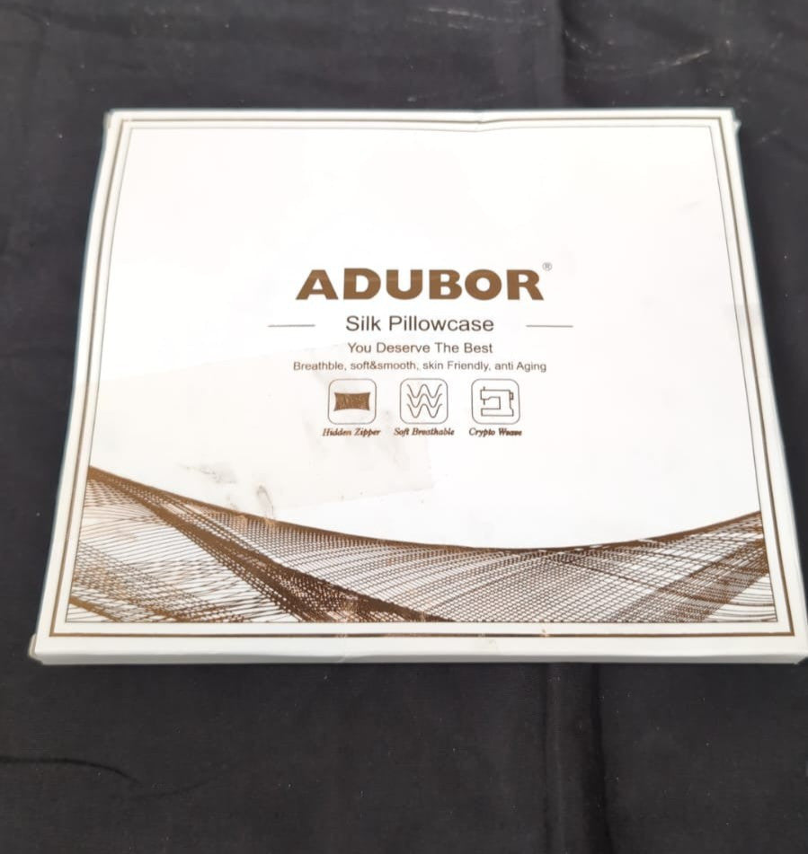 Adubor Silk Pillowcase Hair Skin 50x66CM Black 1pc