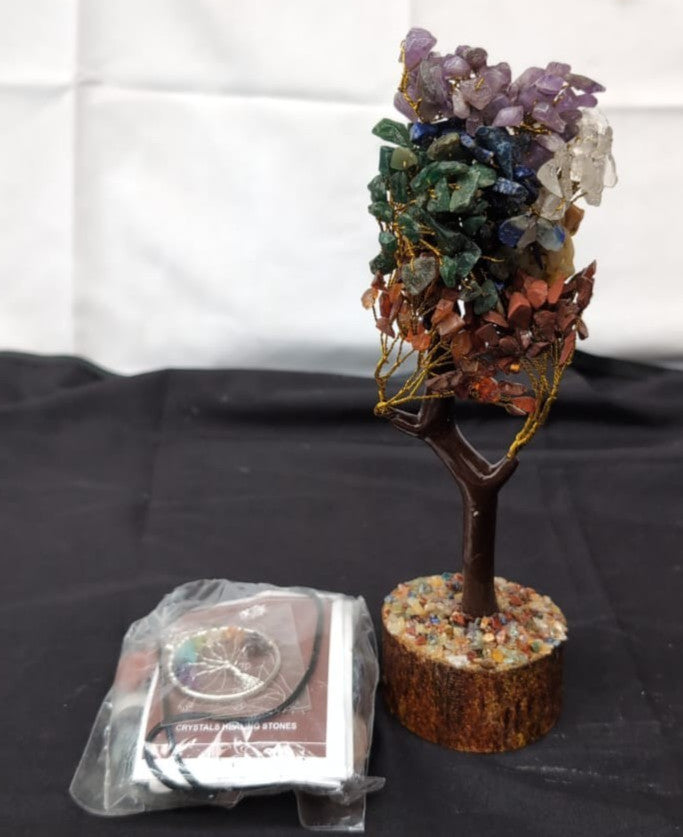 Seven Chakra Tree of Life, Artificial Tree, Crystal Tree (BOX DAMAGED)