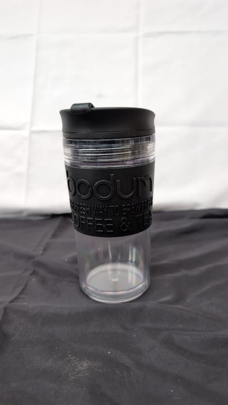 BODUM Plastic  Travel Mug, Black, 0.35 Litre(no packaging/smallscuffs)