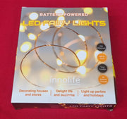 LED Fairy String Lights with Remote Control -  Micro Silver IP65 Warm White