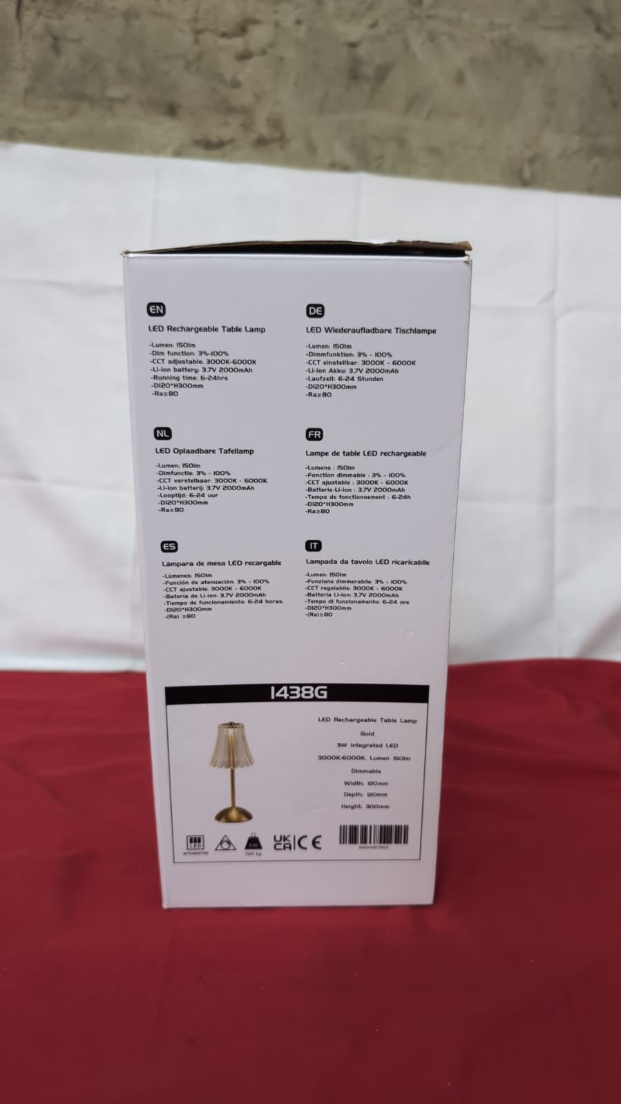 Rechargeable Table Lamp, LED Desk Lamp Battery Operated, 3 Colors and Dimmable,