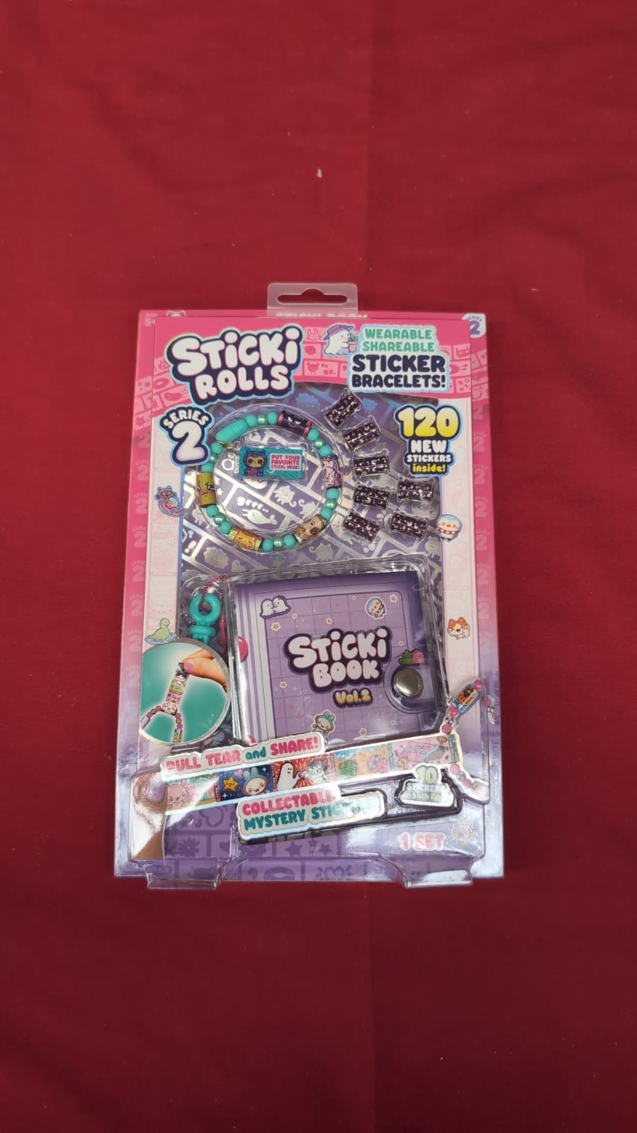 Sticky Rolls Series2 Sticker Book Set w/Wearable Bracelet,(box damaged)