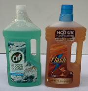 Cif Ocean Floor Cleaner  +  Flash Liquid Delicate WOOD All Purpose (2 Pack)