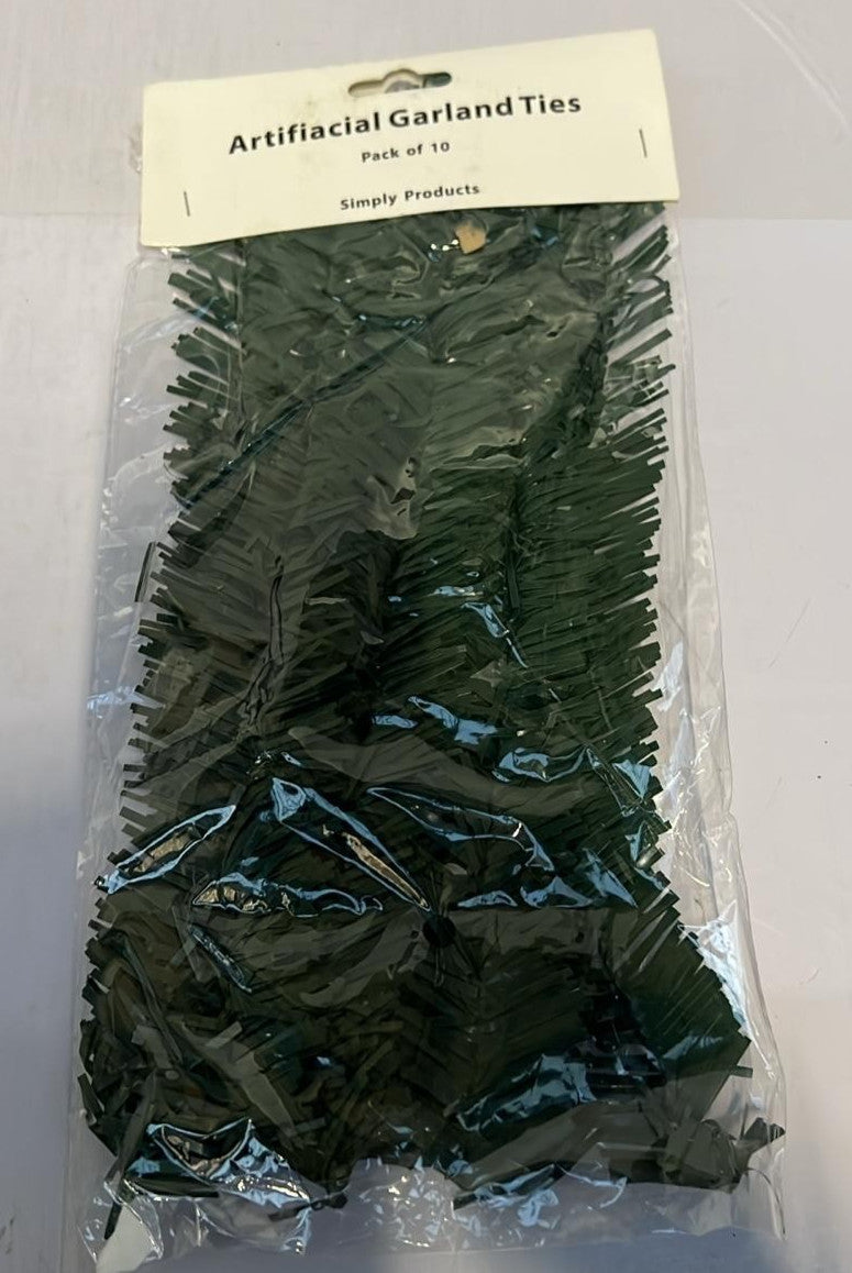Artificial Tree Christmas Garland Wire Ties - Green
