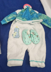 Clothes For Baby Doll, New Outfits, Jumpsuit Long Sleeve Green No Doll
