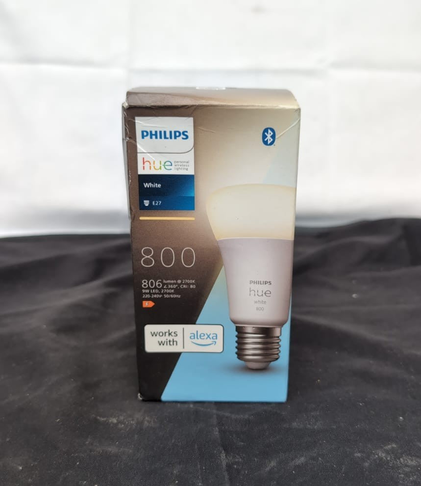 Philips Hue White A60 Smart LED Light Bulb [E27 Edison Screw] (box damaged)