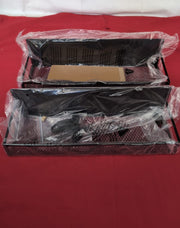 Magnetic Spice Rack,2 Pack 100% Metal Strong Magnet Shelf Black,30 x 10 x 5 cm
