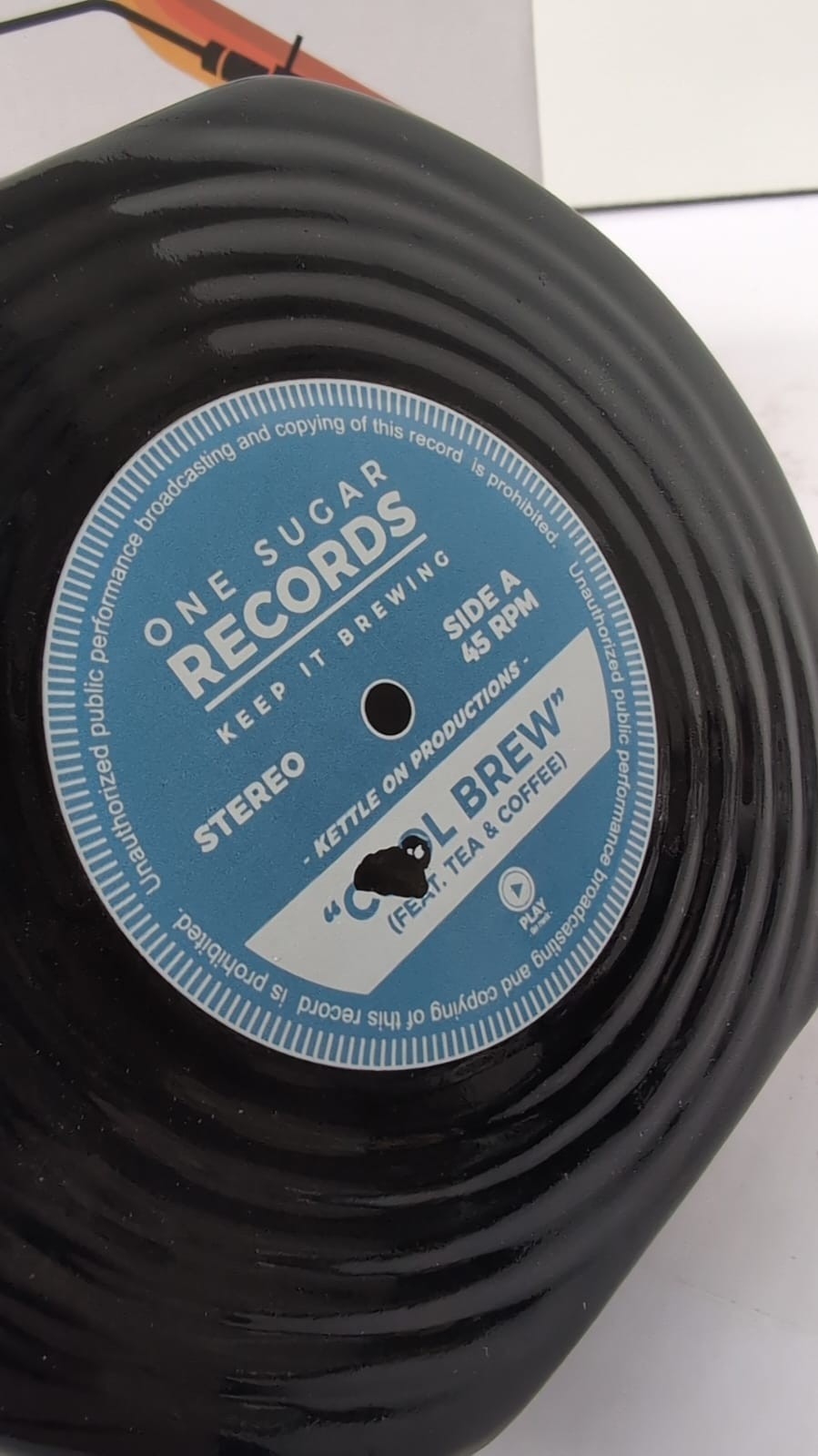 Gift Republic Vinyl Record Shaped Mug Multi , ,450ML( small blemish on one side)