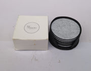 Okami Products Felt Coasters Set of 8 with Coaster Holder, Double Sided ,Grey