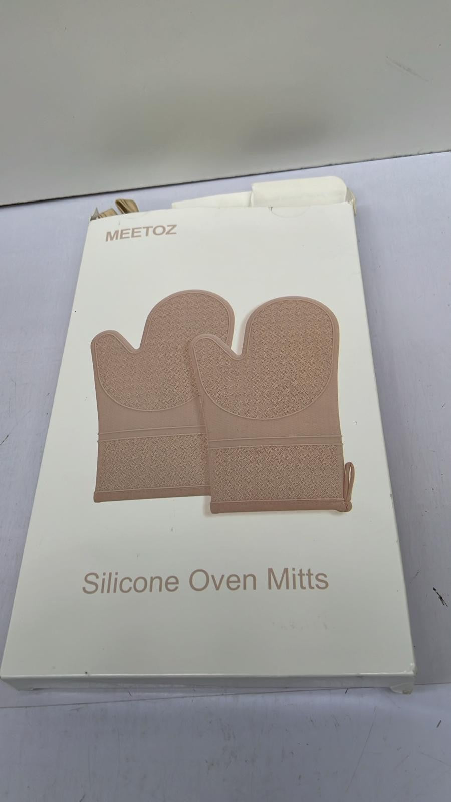 MEETOZ Silicone Oven Mitts, Oven Gloves with Non-Slip -  (Box Damaged)