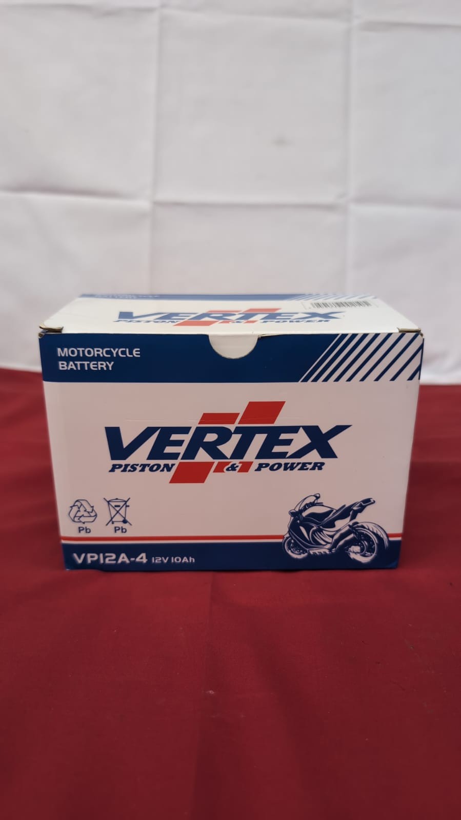 Vertex VP12-A-4 Sealed AGM Motorcycle/Powersport Battery, 12V, 10Ah