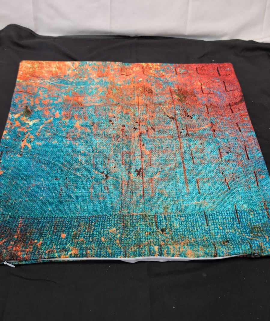 Indoor Colored  Outdoor Throw Pillow Cover,Abstract Grunge Color,45 X45CM 2PACK