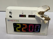 Digital Alarm Clock Colorful Alarm clock Bedside USB/Battery (BOX DAMAGED)