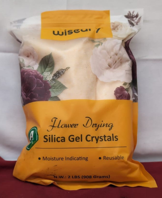 wisedry Silica Gel for Drying Flowers 2 LBS (908), Fine Crystals 1mm, Color