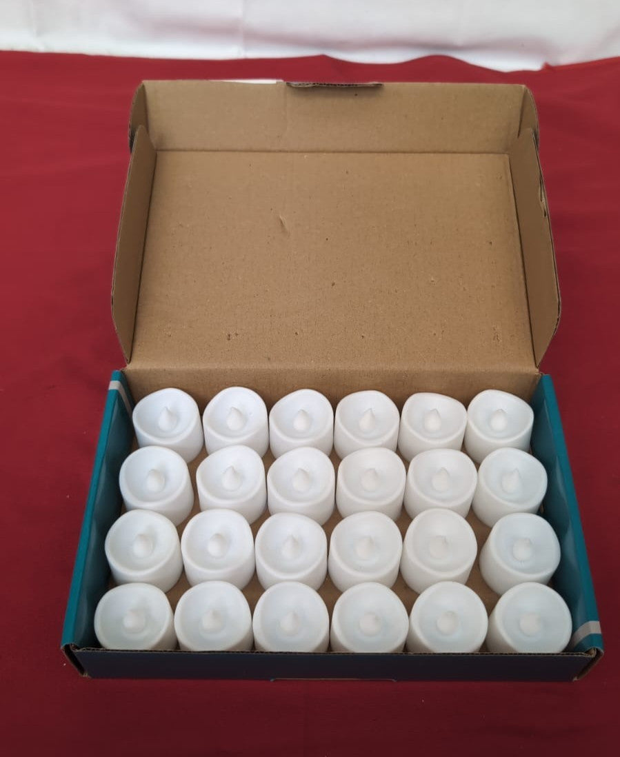 24 PCS LED Flameless Flickering Tea Lights Votive Candle Battery Operated
