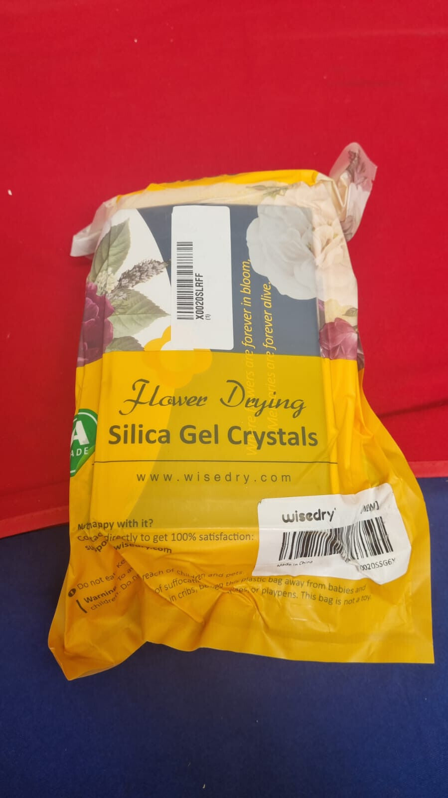 wisedry Silica Gel for Drying Flowers  Fine Crystals Color Indicating Desiccant