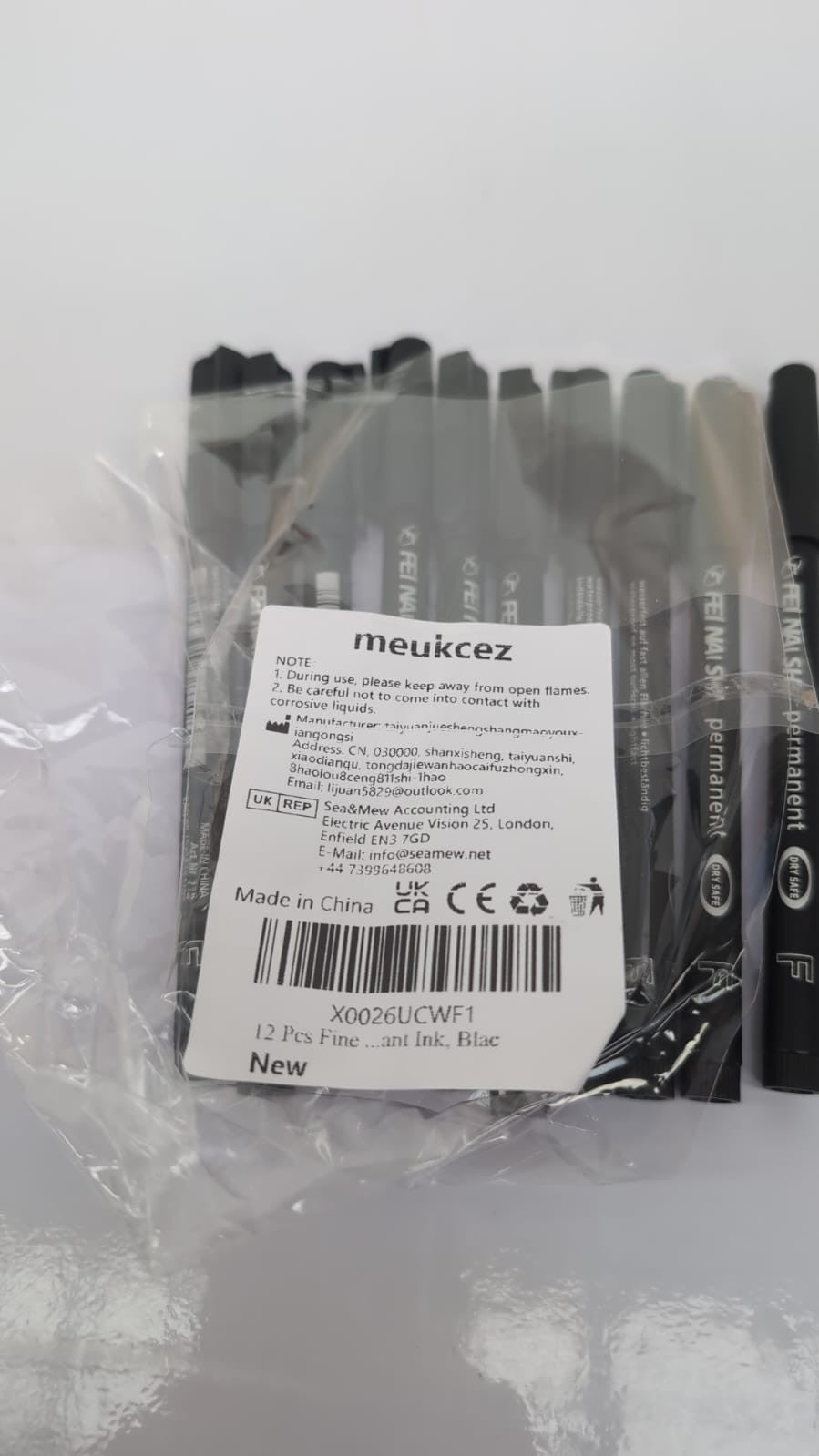 10 Pcs Fine Point Black Permanent Marker Pens, Marker Pen Quick Drying