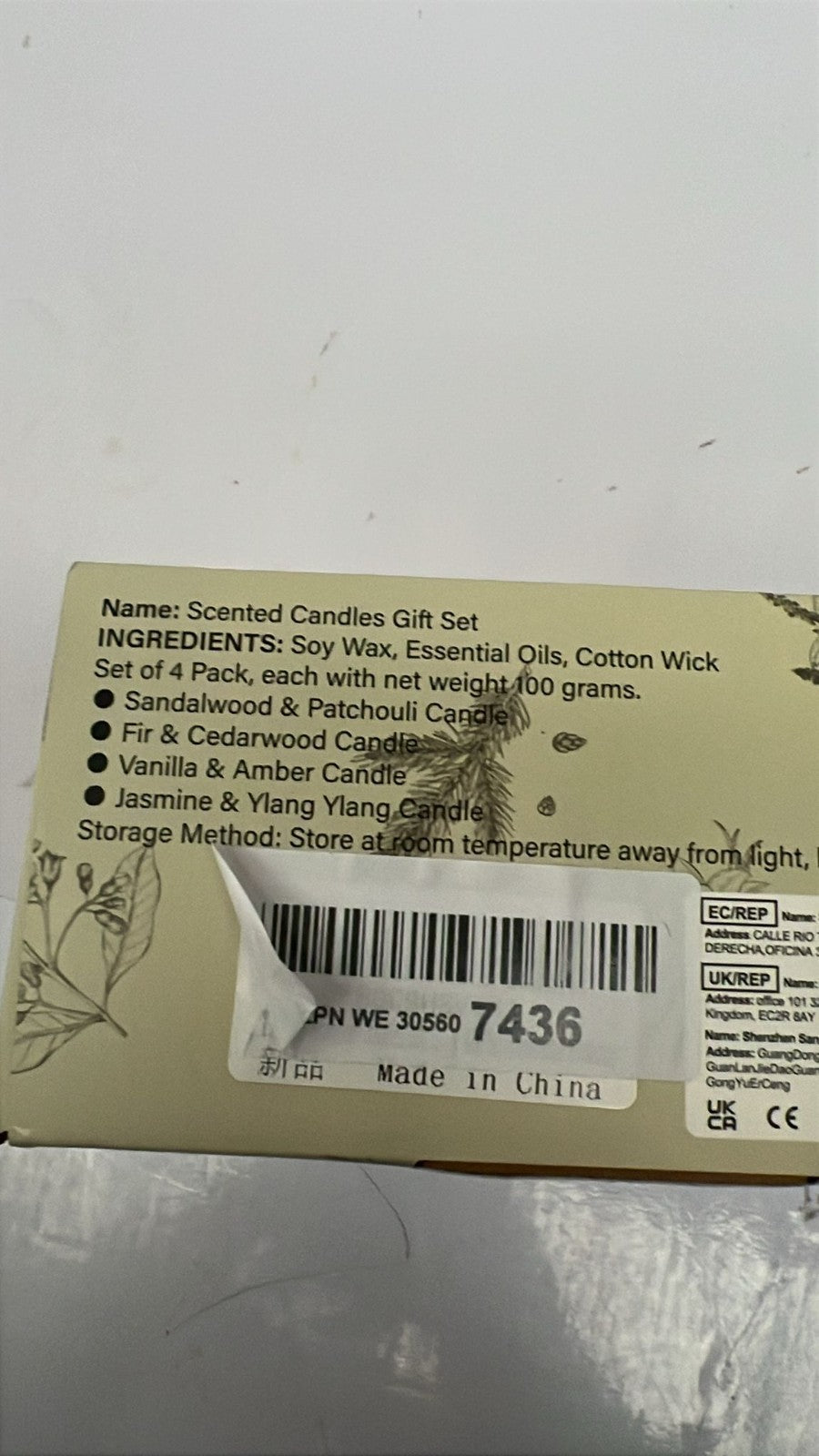 4-Pack Scented Candles Gift Set for Women, Soy Wax Aromatherapy (BOX DAMAGED)