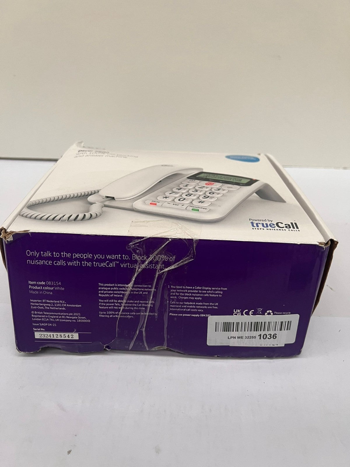 BT Décor 2600 Corded Landline House Phone, Home Phone (BOX DAMAGED)