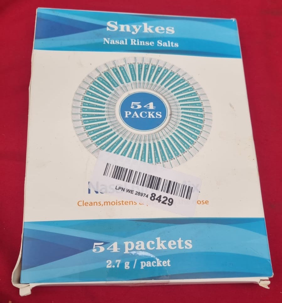 Snykes 2.7g*54 Packets Neti Pot Salt, Sinus Rinse (box damaged)