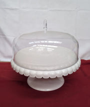 Guzzini Cake Stand, Acrylic, White, 30 cm(top lid scuffed-USED)