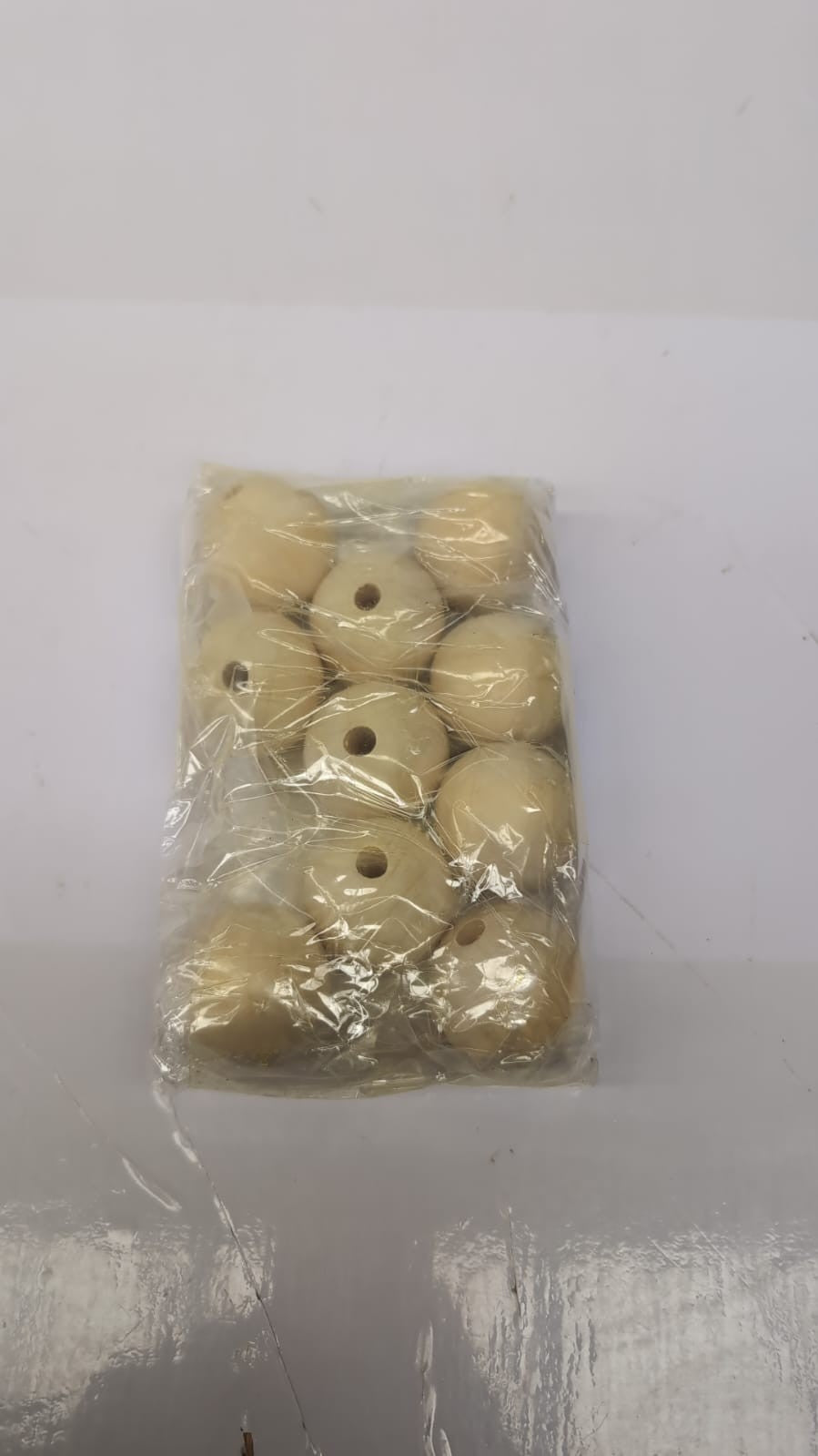 10pcs Wooden Beads 40mm Round Natural Beads with Large Hole