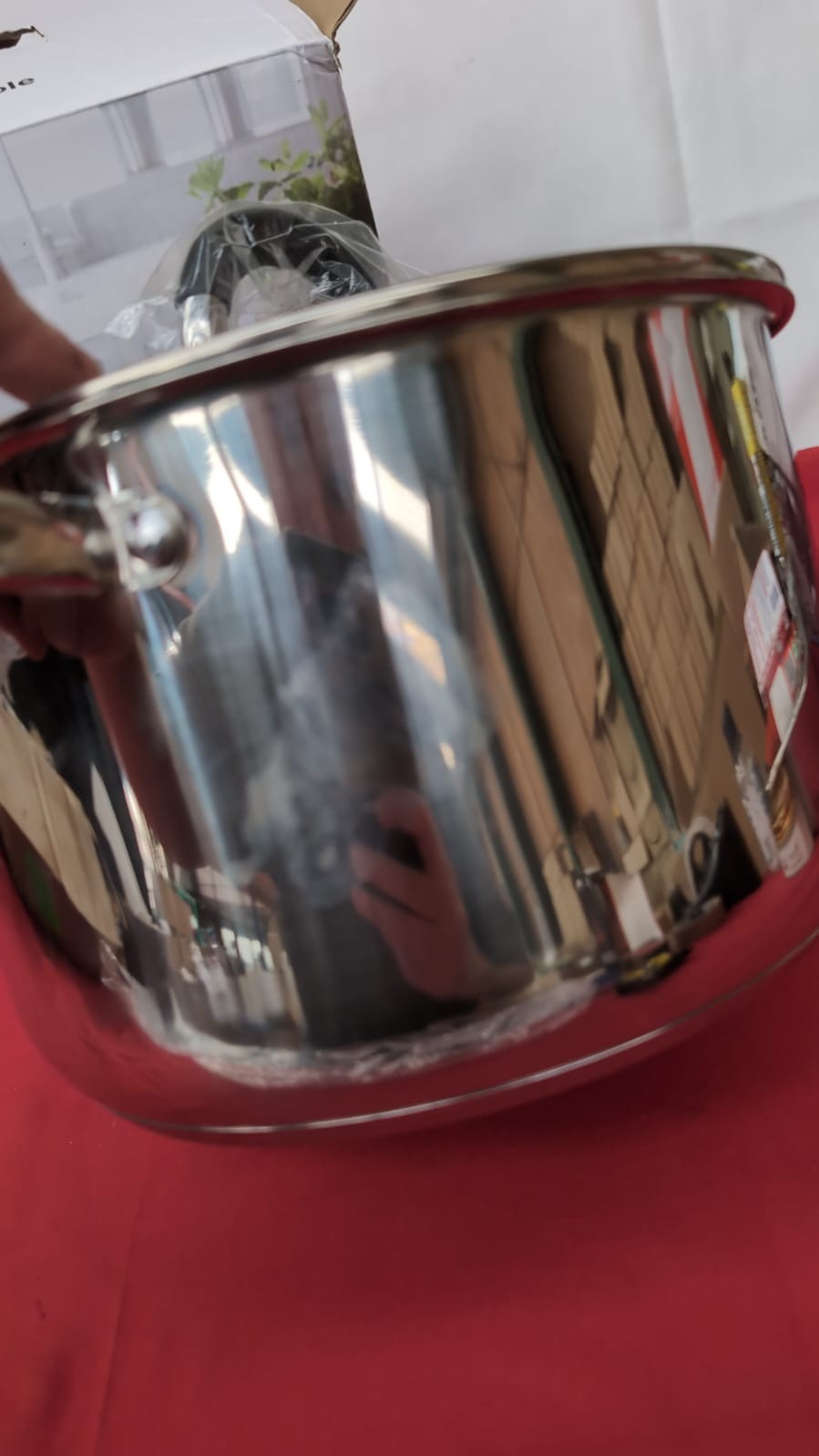 Tower Casserole Dish, 24cm- Stainless Steel, Silver( slight blemish)