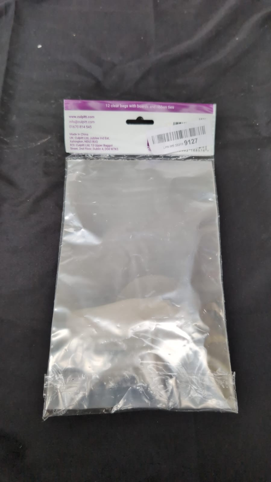 Culpitt Clear Cupcake Gift Bags with Bases & Ribbons – 12 Cellophane Bags