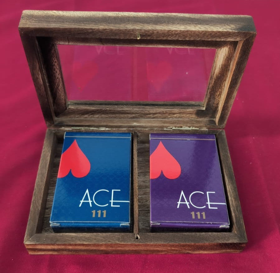 Unique Birthday Gift Ideas Handcrafted Classic Wooden Playing Card Holder Deck