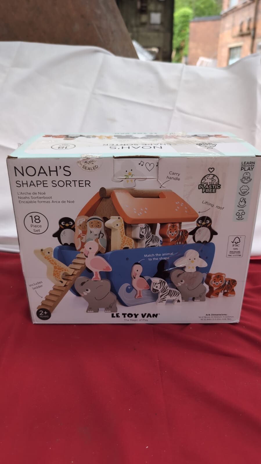 Le Toy Van Wooden Noah's Ark Shape Sorter