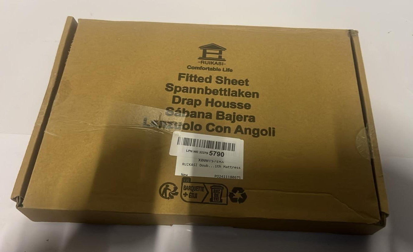 RUIKASI Double Fitted Sheet Deep Mattress