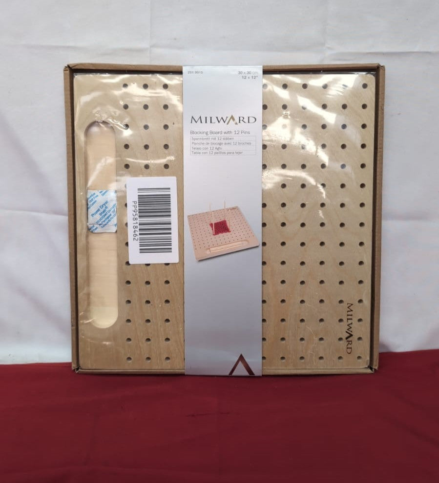 MILWARDS  Blocking Board with 12 Pins, Wood(WAREHOUSE DAMAGE)