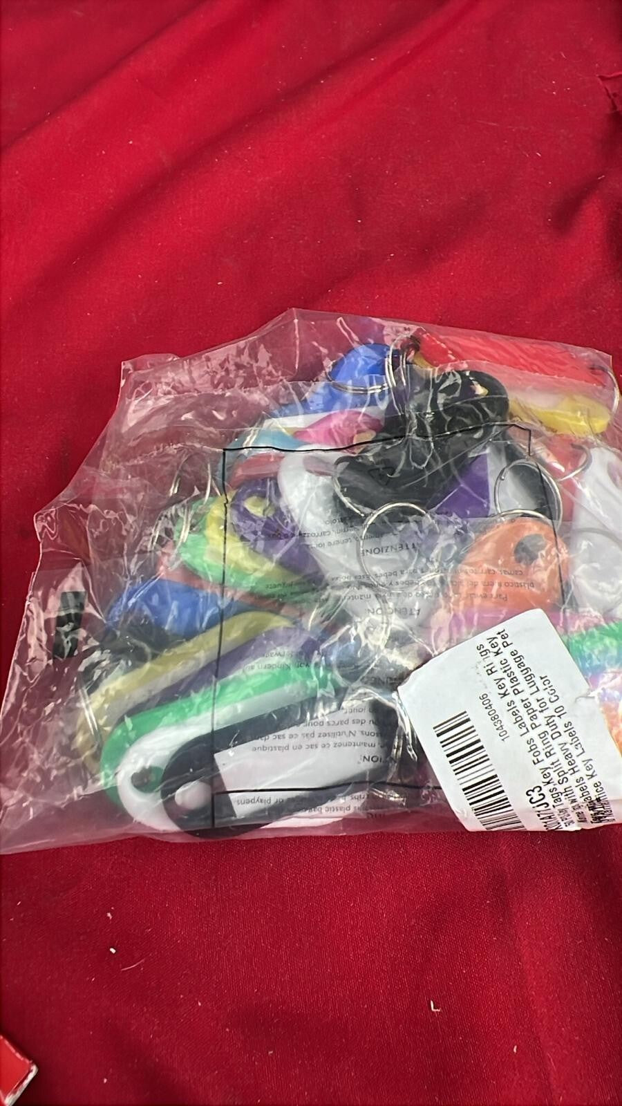 Key Tags with Labels Key Fobs ID Plastic with Split Rings for Luggage (50pack)