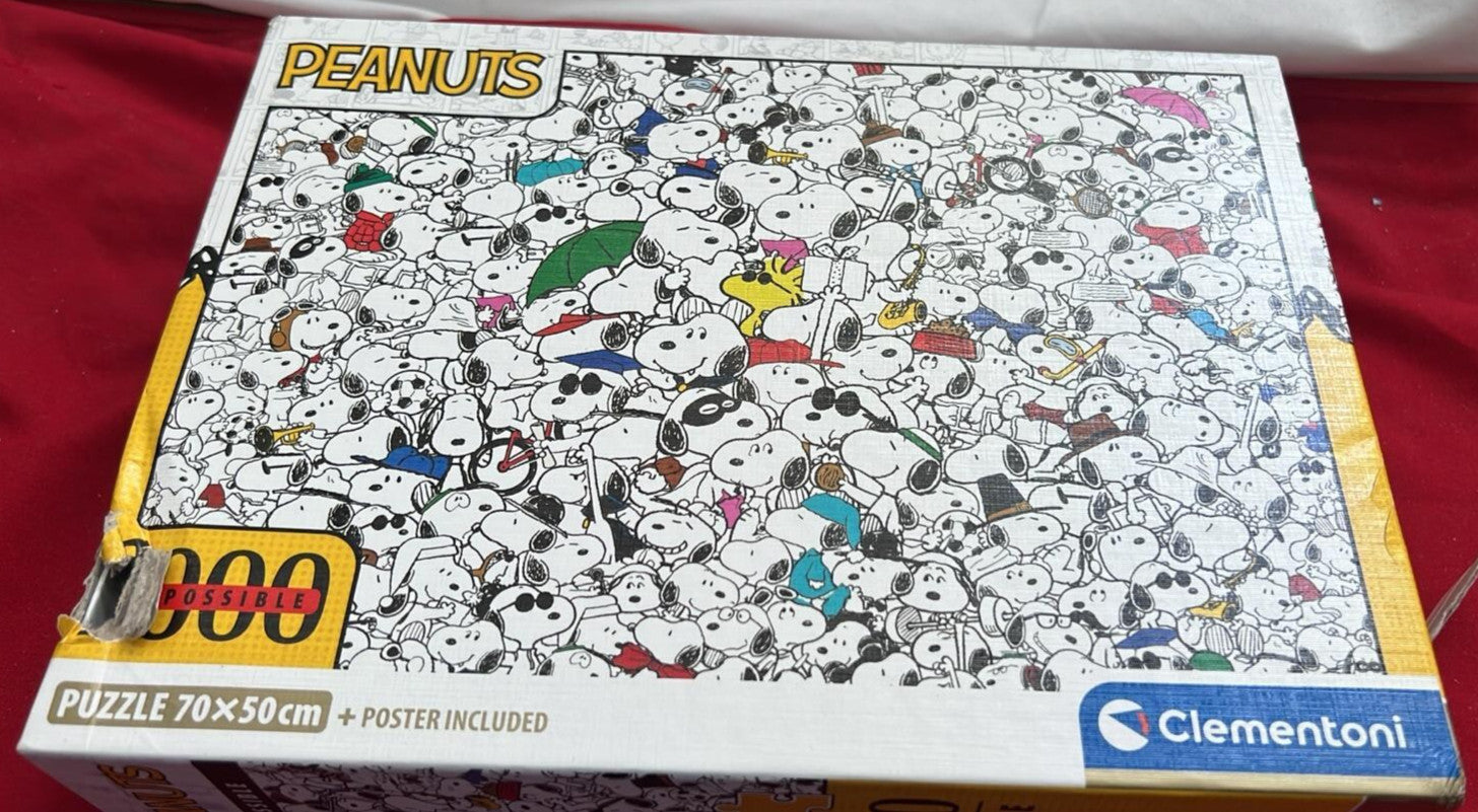 Clementoni 39804 Impossible Peanuts  Jigsaw Puzzle 1000Pcs (sealed box damaged)