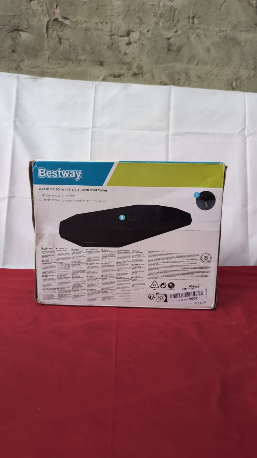 Bestway | Oval Pool Cover for Above Ground Pools,BLACK(BOX DAMAGED)