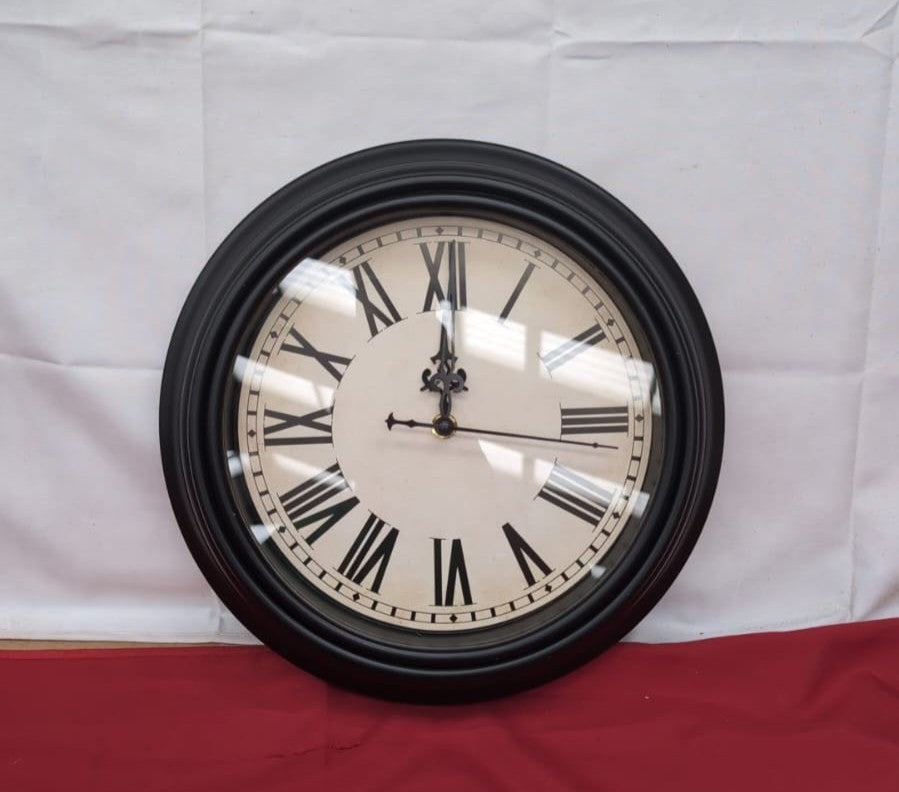 Retro Wall Clock,  Non Ticking Classic Silent Vintage Wall Clocks Black