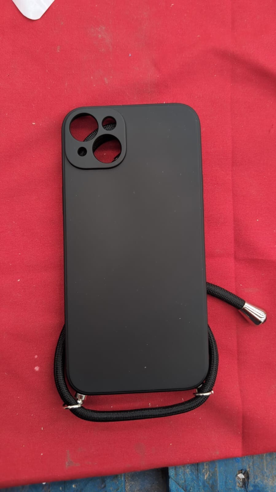 Crossbody Lanyard for iPhone 13 6.1 inch, Silicone Cover Protective Case - Black