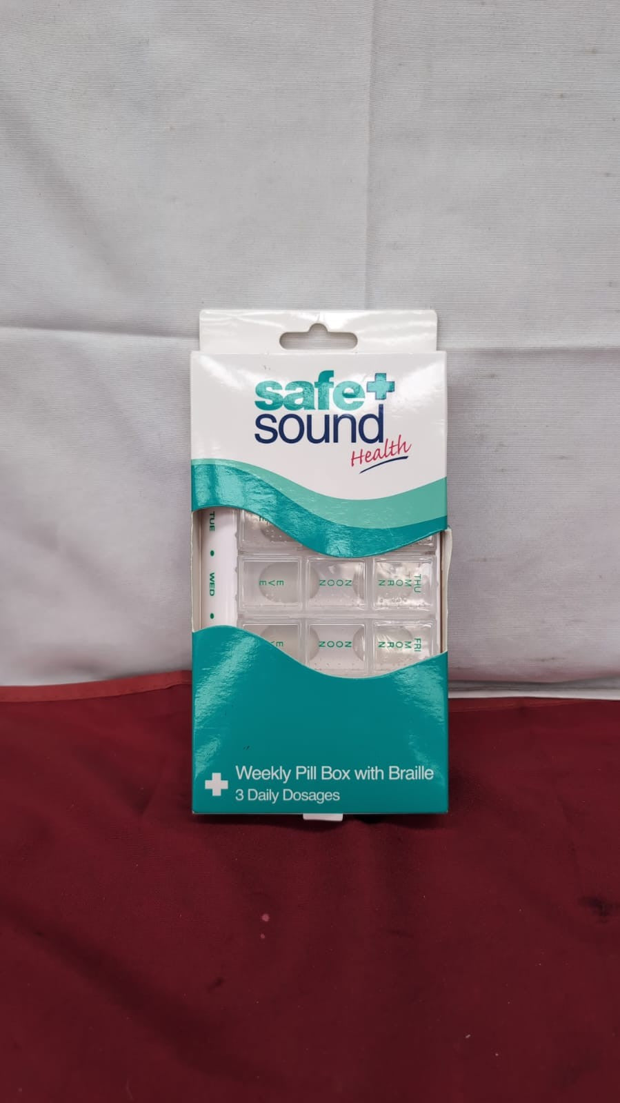 Safe and Sound Weekly Pill Organiser, 2 Compartments Daily (packaging damaged)
