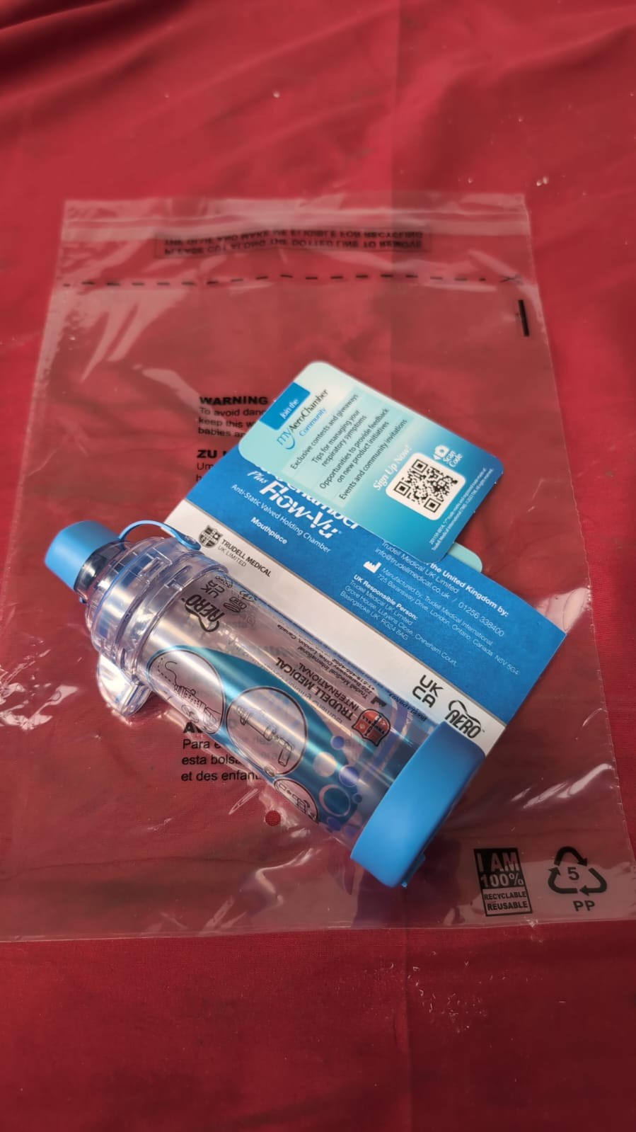 AeroChamber Plus Flow-Vu Anti-Static with Adult Large mask 1 Device