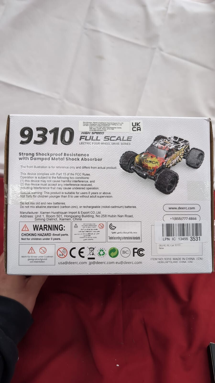 DEERC RC Cars High Speed Remote Control Car for Adults Kids 4WD Off Road